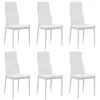 Image de vidaXL Chaises à manger lot de 6 blanc similicuir275436