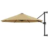 Image de vidaXL Parasol mural avec mât métallique 300 cm Taupe44866