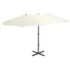 Image de vidaXL Parasol d'extérieur et poteau en aluminium 460 x 270 cm Sabe