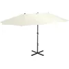 Image de vidaXL Vidaxl Parasol D'extérieur Et Poteau En Aluminium 460 X 270 Cm Sabe
