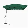 Image de vidaXL Parasol d'extérieur avec mât en acier 250x250 cm vert