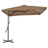 Image de vidaXL Parasol d'extérieur avec poteau en acier 250 x 250 cm Taupe