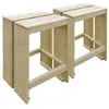 Image de vidaXL Tabourets de bar d'extérieur lot de 2 Pin imprégné