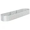 Image de vidaXL Lit surélevé de jardin 320x80x44 cm Acier galvanisé Argenté