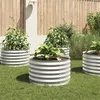 Image de vidaXL Lit surélevé de jardin 80x80x44 cm Acier galvanisé Argenté45520