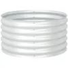 Image de Vidaxl Lit SurÃ©levÃ© De Jardin 80x80x44 Cm Acier GalvanisÃ© ArgentÃ©