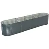 Image de vidaXL Lit surélevé de jardin 400x80x81 cm Acier galvanisé Gris45521
