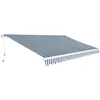 Image de vidaXL Auvent pliable manuel 500 cm Bleu/blanc