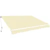 Image de Auvent Pliable Manuel 400 Cm CrÃ¨me Vidaxl