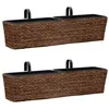 Image de vidaXL Jardinières 2 pcs Jacinthe d'eau Marron45581
