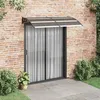 Image de vidaXL Auvent de porte Noir 200x100 cm PC45635