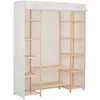 Image de vidaXL Garde-Robe Blanc 135 X 40 X 170 Cm Tissu - Vidaxl