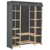Image de vidaXL Garde-robe Gris 135 x 40 x 170 cm Tissu248197