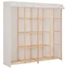 Image de vidaXL Garde-robe Blanc 173x40x170 cm Tissu
