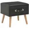 Image de vidaXL Table de chevet Noir 40x35x40 cm Similicuir247537