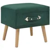Image de vidaXL Table de chevet Vert 40x35x40 cm Velours