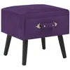 Image de vidaXL Table de chevet Violet foncé 40x35x40 cm Velours247541