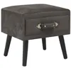 Image de vidaXL Table de chevet Gris 40x35x40 cm Velours247542