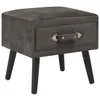 Image de Table De Chevet Gris 40x35x40 Cm Velours