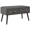 Image de vidaXL Table basse Gris 80x40x46 cm Similicuir 247545