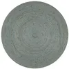 Image de vidaXL Tapis fait à la main Jute Rond 90 cm Vert olive