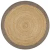 Image de vidaXL Tapis fait à la main Jute avec bord gris 120 cm