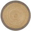Image de vidaXL Tapis fait à la main Jute avec bord gris 150 cm133676