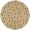 Image de vidaXL Tapis fait à la main Jute avec imprimé à pois 120 cm