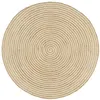 Image de vidaXL Tapis fait à la main Jute avec design de spirale Blanc 90 cm133716