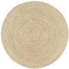 Image de vidaXL Tapis fait à la main Jute avec design de spirale Blanc 120 cm