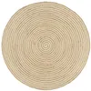 Image de vidaXL Tapis fait à la main Jute avec design de spirale Blanc 150 cm