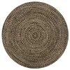 Image de vidaXL Tapis fait à la main Jute Noir et naturel 90 cm