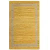 Image de vidaXL Tapis fait à la main Jute Jaune 120x180 cm