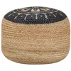 Image de vidaXL Pouf fait à la main Bleu 45 x 30 cm Jute 248087
