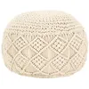 Image de vidaXL Pouf fait à la main en macramé 45 x 30 cm Coton248090