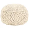 Image de Vidaxl Pouf Fait Ã La Main En MacramÃ© 45 X 30 Cm Coton