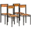 Image de vidaXL Chaises à dîner 4 pcs Bois d'acacia et finition en Sesham