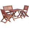 Image de vidaXL Ensemble à manger d'extérieur 4 pcs pour enfants Eucalyptus