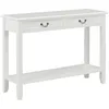 Image de vidaXL Vidaxl Table Console Blanc 110x35x80 Cm Bois