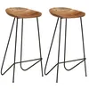 Image de vidaXL Tabourets de bar lot de 2 bois d'acacia massif247934