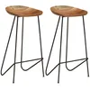 Image de vidaXL Vidaxl Tabourets De Bar 2 Pcs Bois D'acacia Massif