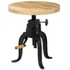 Image de vidaXL Table d'appoint 45x (45-62) cm Bois de manguier massif et fonte247587