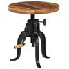 Image de vidaXL Table d'appoint 45x (45-62) cm Bois de récupération et fonte247588
