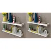Image de vidaXL Étagères murales 4 pcs Blanc 80 cm