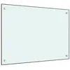 Image de vidaXL Dosseret de cuisine Blanc 70x50 cm Verre trempé