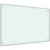 Image de vidaXL Dosseret de cuisine Blanc 90x60 cm Verre trempé249459