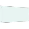 Image de vidaXL Vidaxl Dosseret De Cuisine Blanc 100x50 Cm Verre Trempé