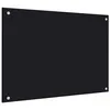 Image de vidaXL Dosseret de cuisine Noir 70x50 cm Verre trempé249482