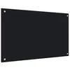 Image de vidaXL Dosseret de cuisine Noir 80x50 cm Verre trempé249485