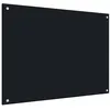 Image de vidaXL Dosseret de cuisine Noir 80x60 cm Verre trempé